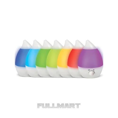 Зволожувач повітря безшумний дифузор світлодіодне підсвічування 7 кольорів 25 вт іонізатор 2,6 л (Польща)